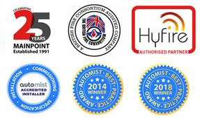 25 Years of Mainpoint. Achievements Fire Alarms, Fire Extinguishers Plumis Automist and Fire Risk Assessments